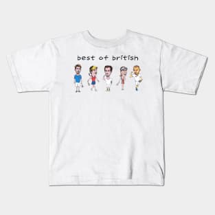 Best of British tennis players - Cam Norrie, Emma Raducanu, Andy Murray, Johanna Konta, Dan Evans Kids T-Shirt